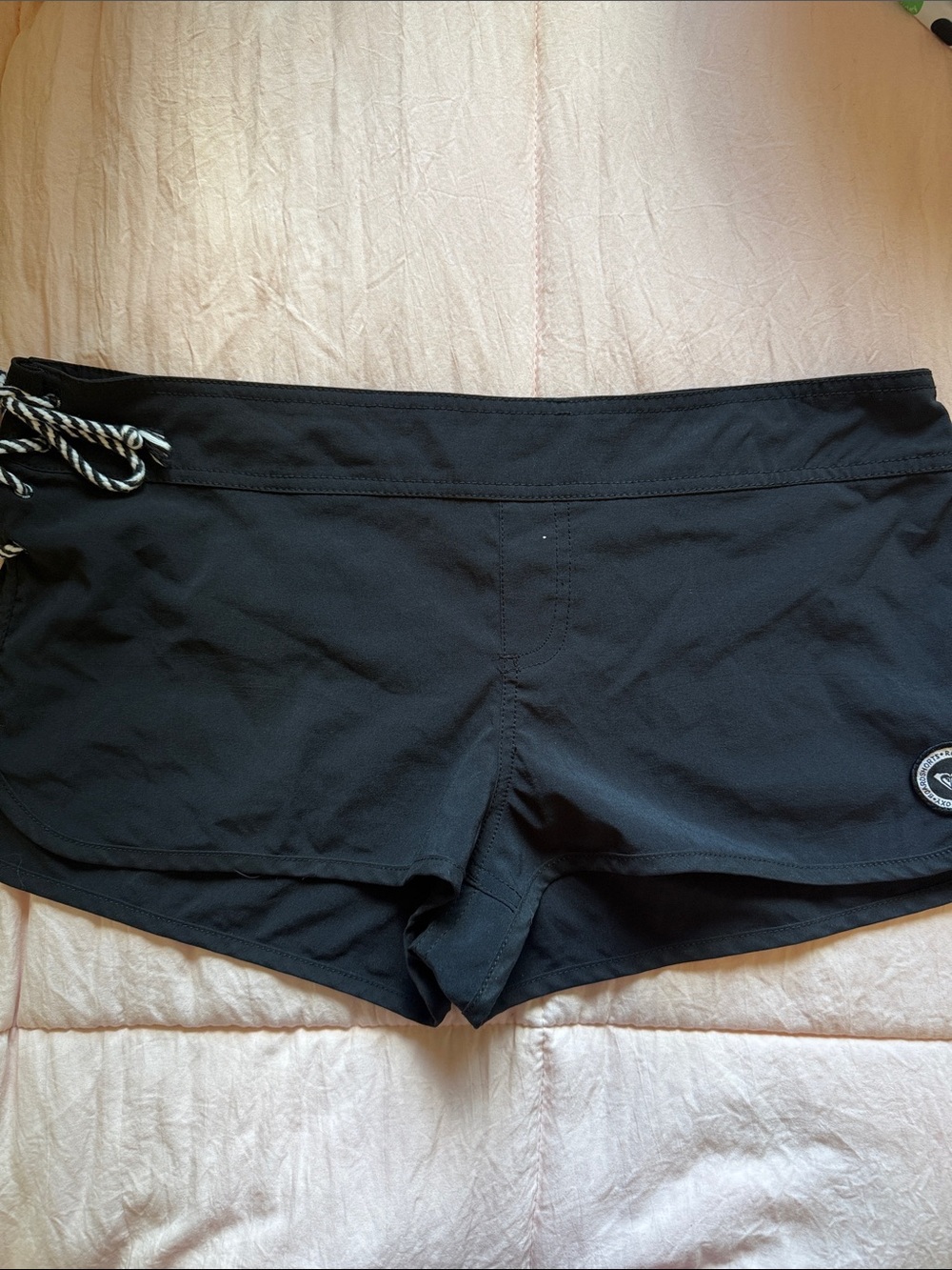 Roxy Black Active Bike/Swim Shorts with Drawcord